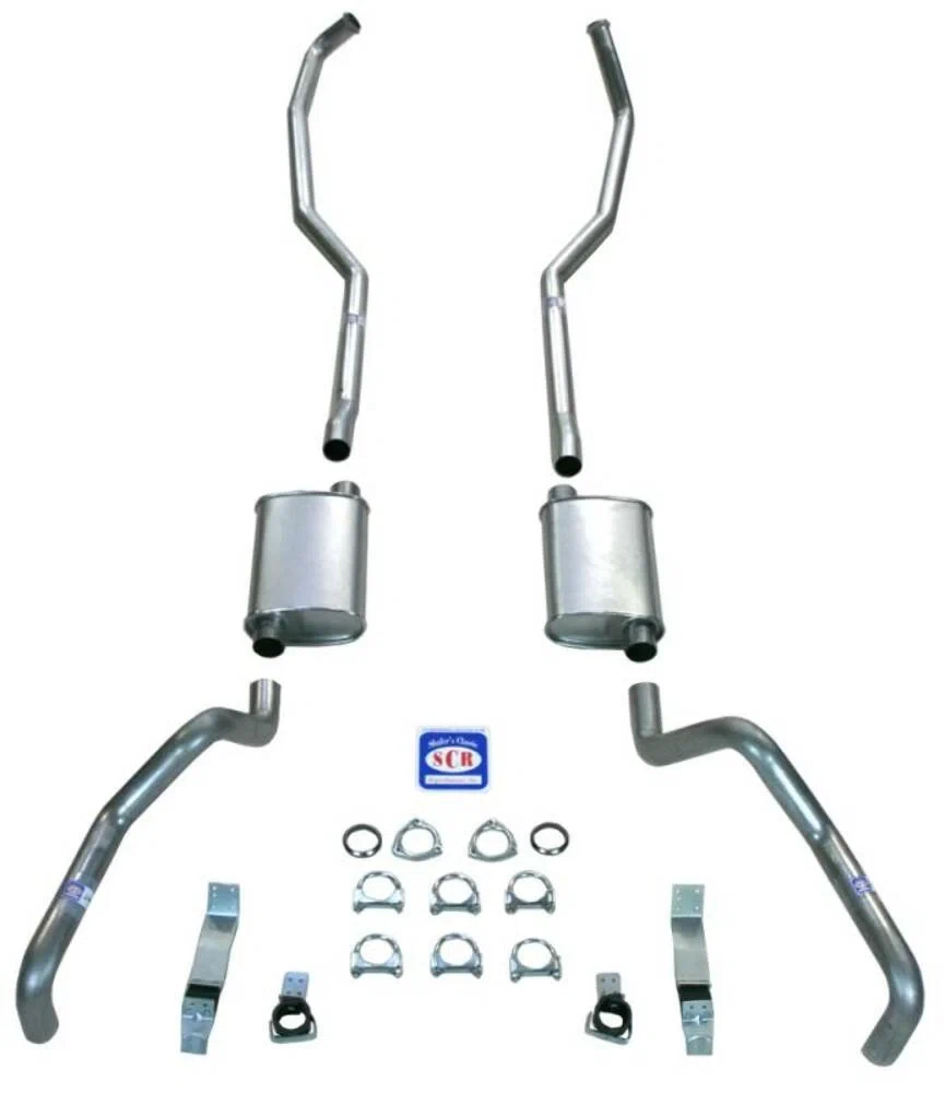 Fits 1967 - 1969 Camaro 2-1_2_ Exhaust System with Big Block with Cast Iron Manifolds 23026